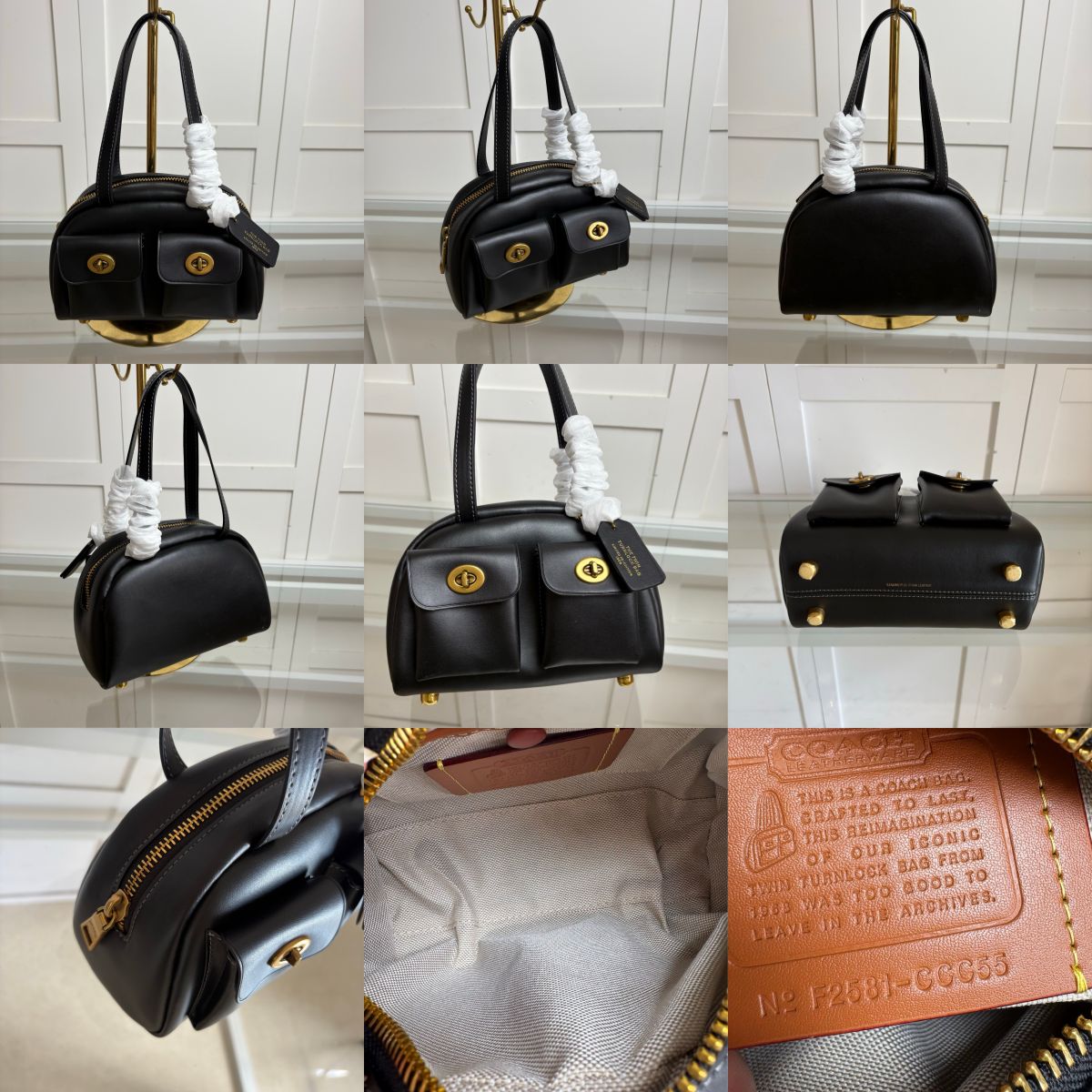 Women handbag CCC55 CCC54 twin turnlock Baseball Bowling Bag Steamed bun handbag bag