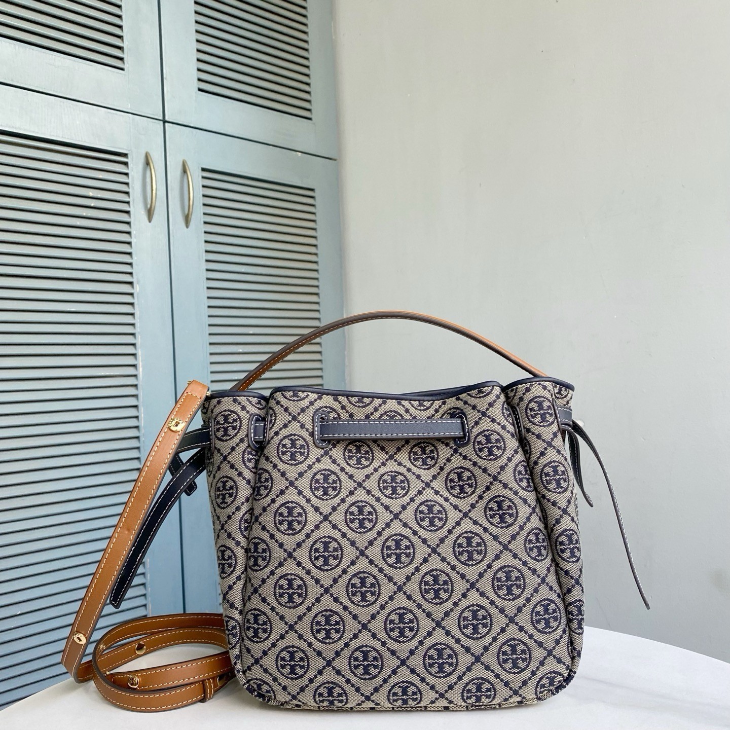 Women handbag 178016 ROMY T MONOGRAM BUCKET BAG