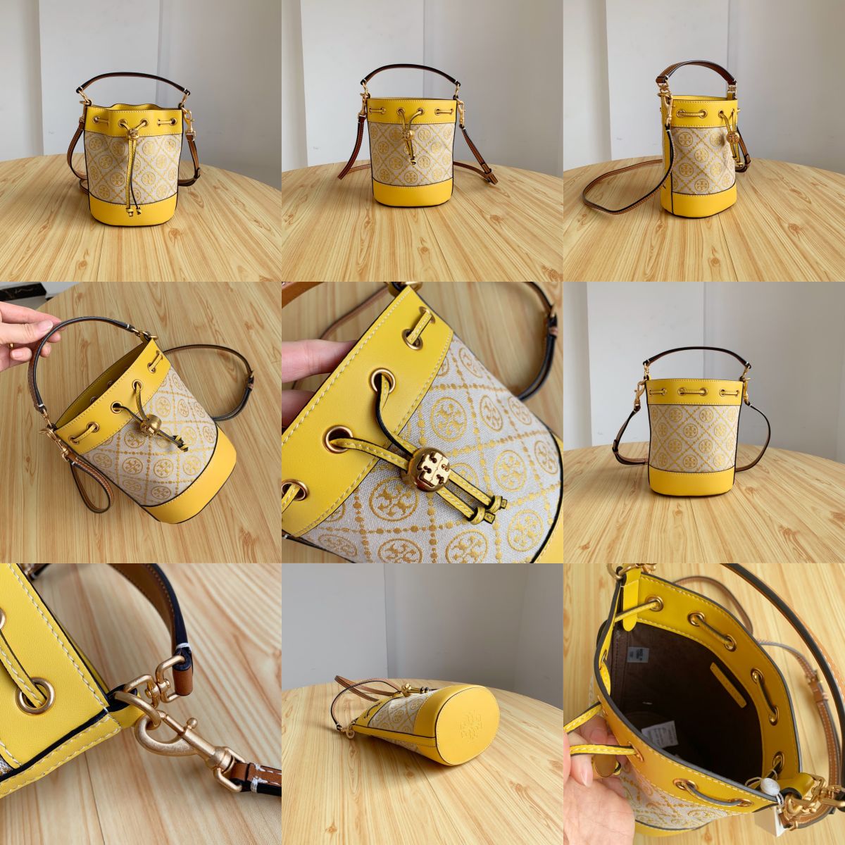 Women Handbag 79487 80534 T Monogram Jacquard Bucket Bag