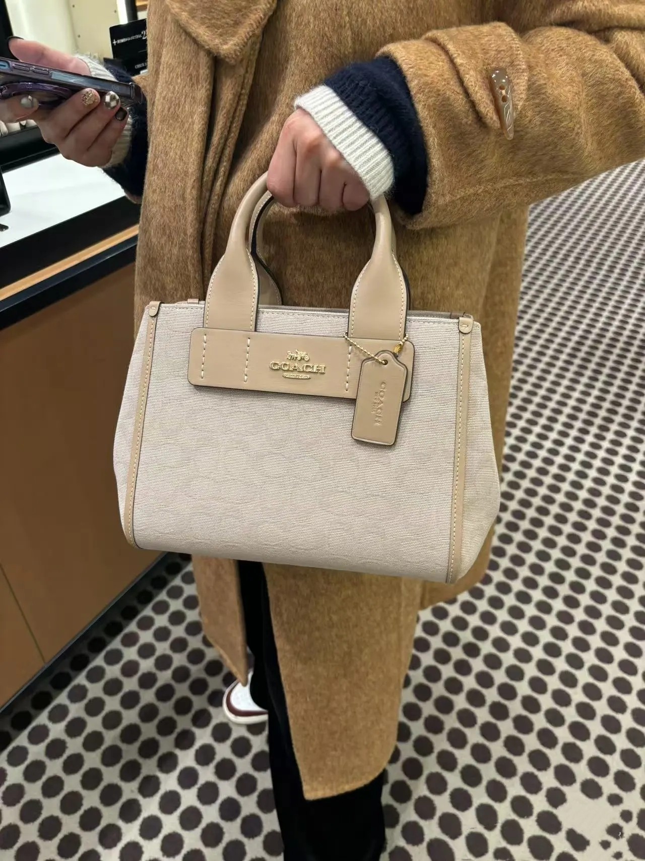 Women Handbag CAL03 CAL16 Shoulder Satchel Carly Carryall Bag With Signature Canvas