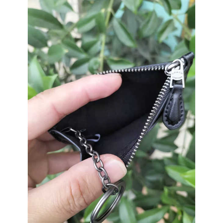 88250 88208 C7680 C7681 C1897 CC821 Mini Skinny ID Case Women Men Card Holder Wallet Zip Coin Pouch Keychain