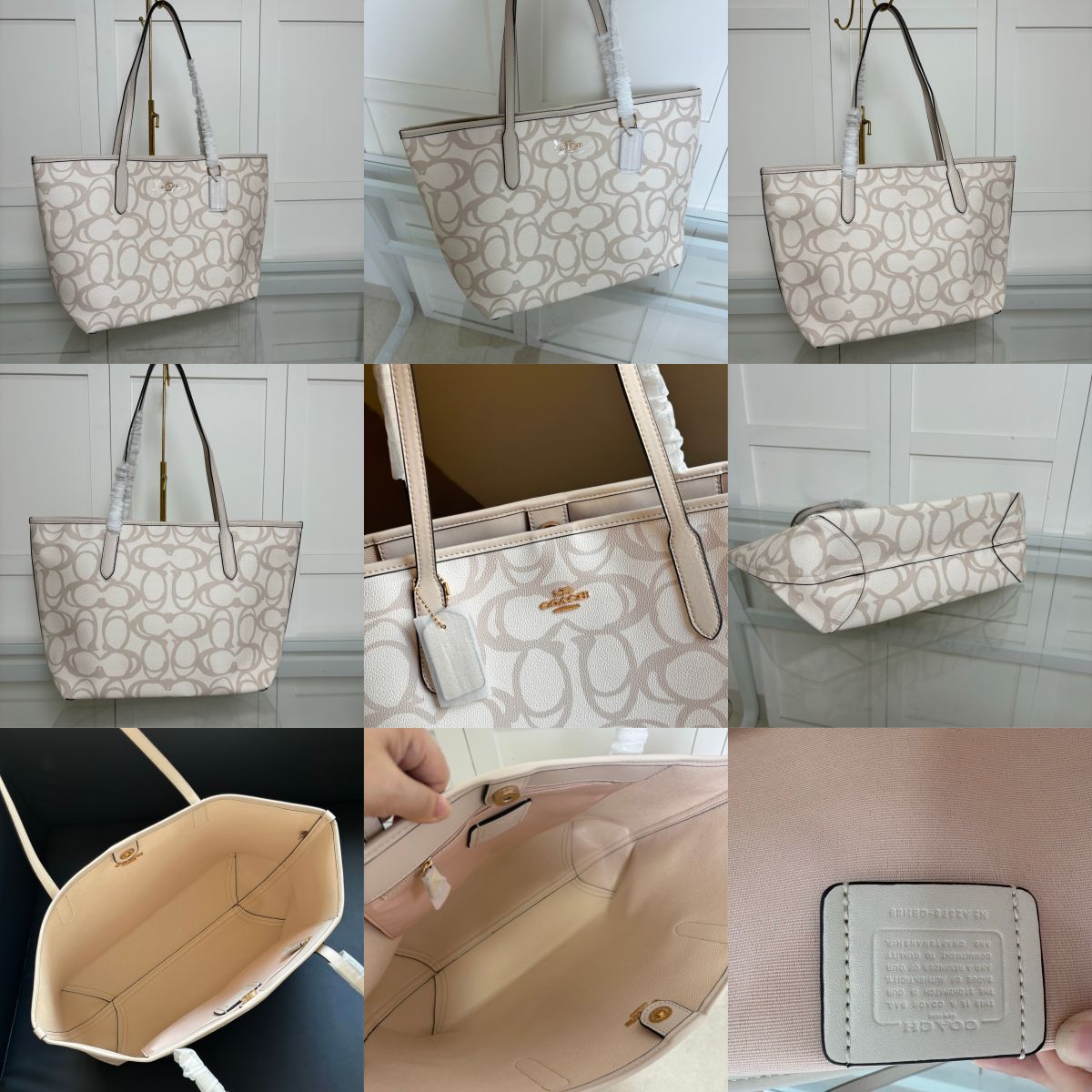 Women handbag CBH89 City Tote Bag In Sketch Signature Canvas