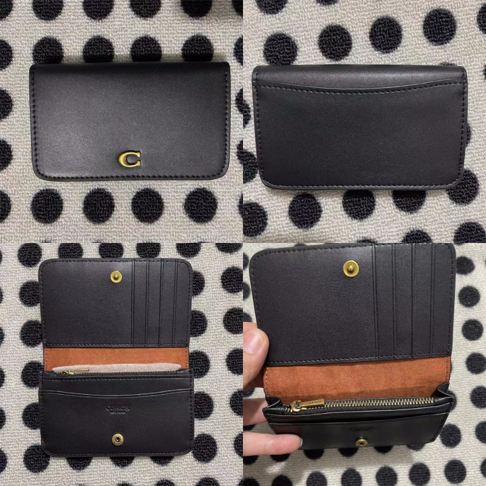 C5870 C4818 Slim Card Case Women Men Fold Purse Snap Wallet