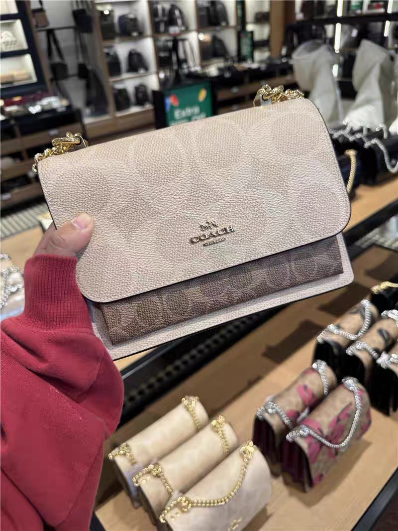 Women Handbag CY678 Klare Blocked Signature Canvas Crossbody Shoulder Sling Chain Bag