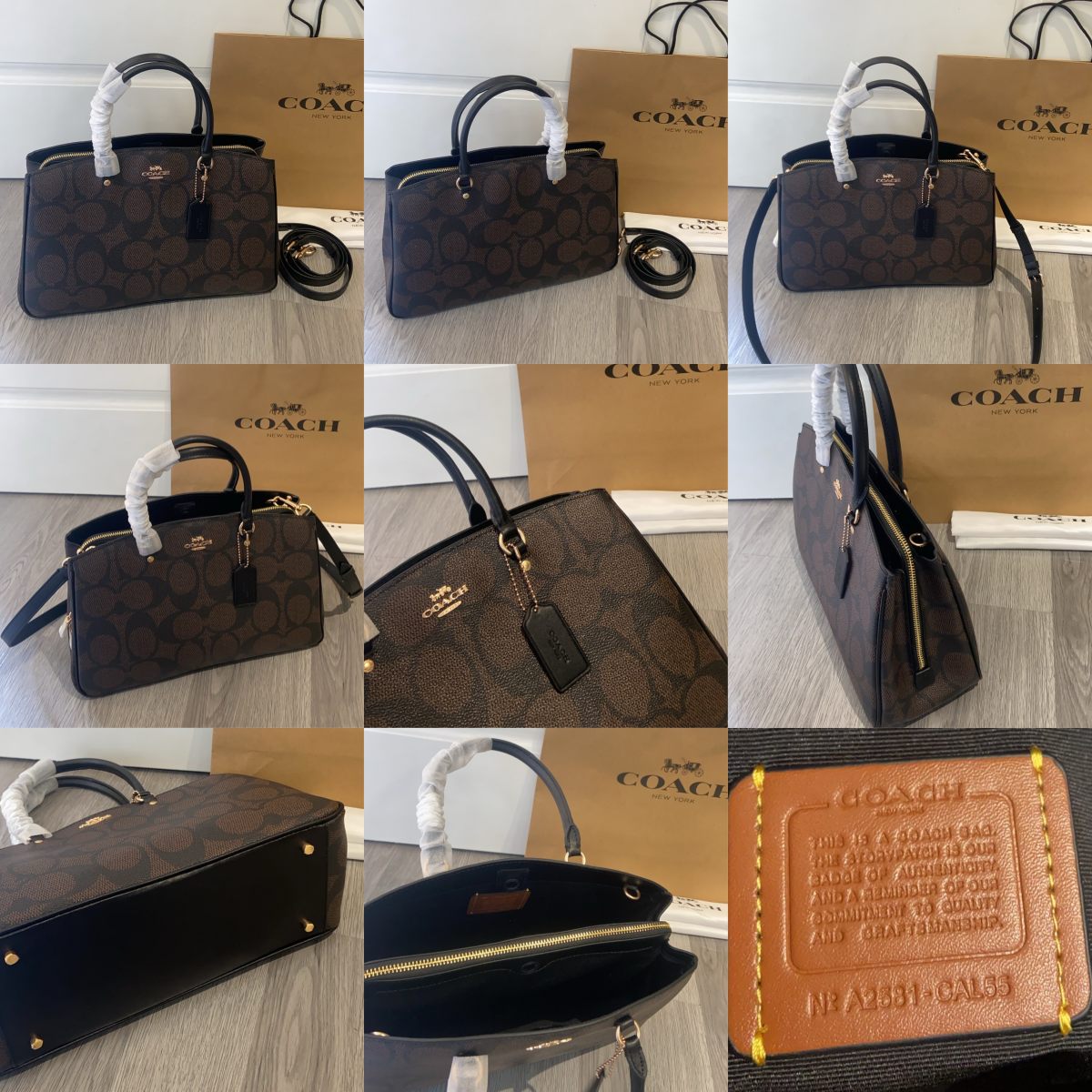 Women Handbag CAL55 Savannah Carryall Bag In Signature Canvas Satchel Sling Bag