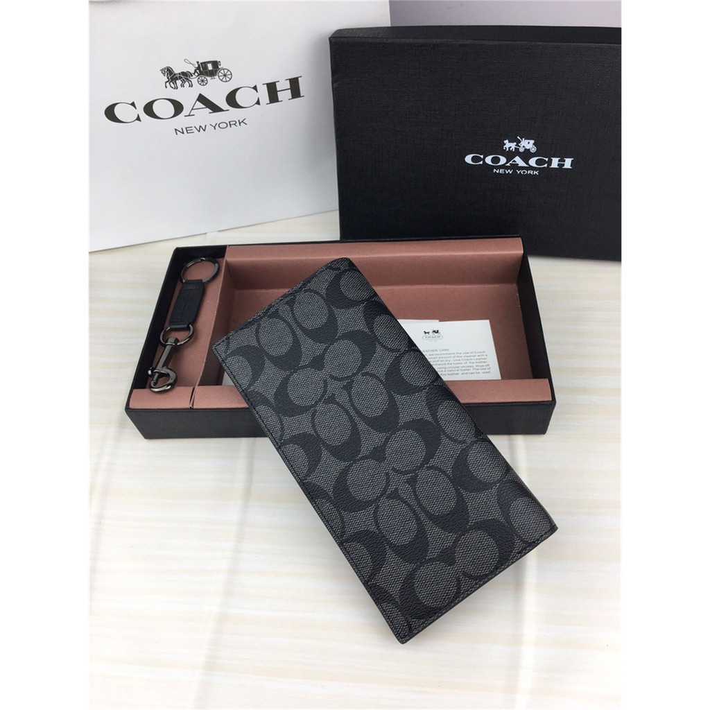 Men wallet 75365 74599 75013 74978 Breast Pocket In Signature Crossgrain Leather Men Fold Long Zip Purse