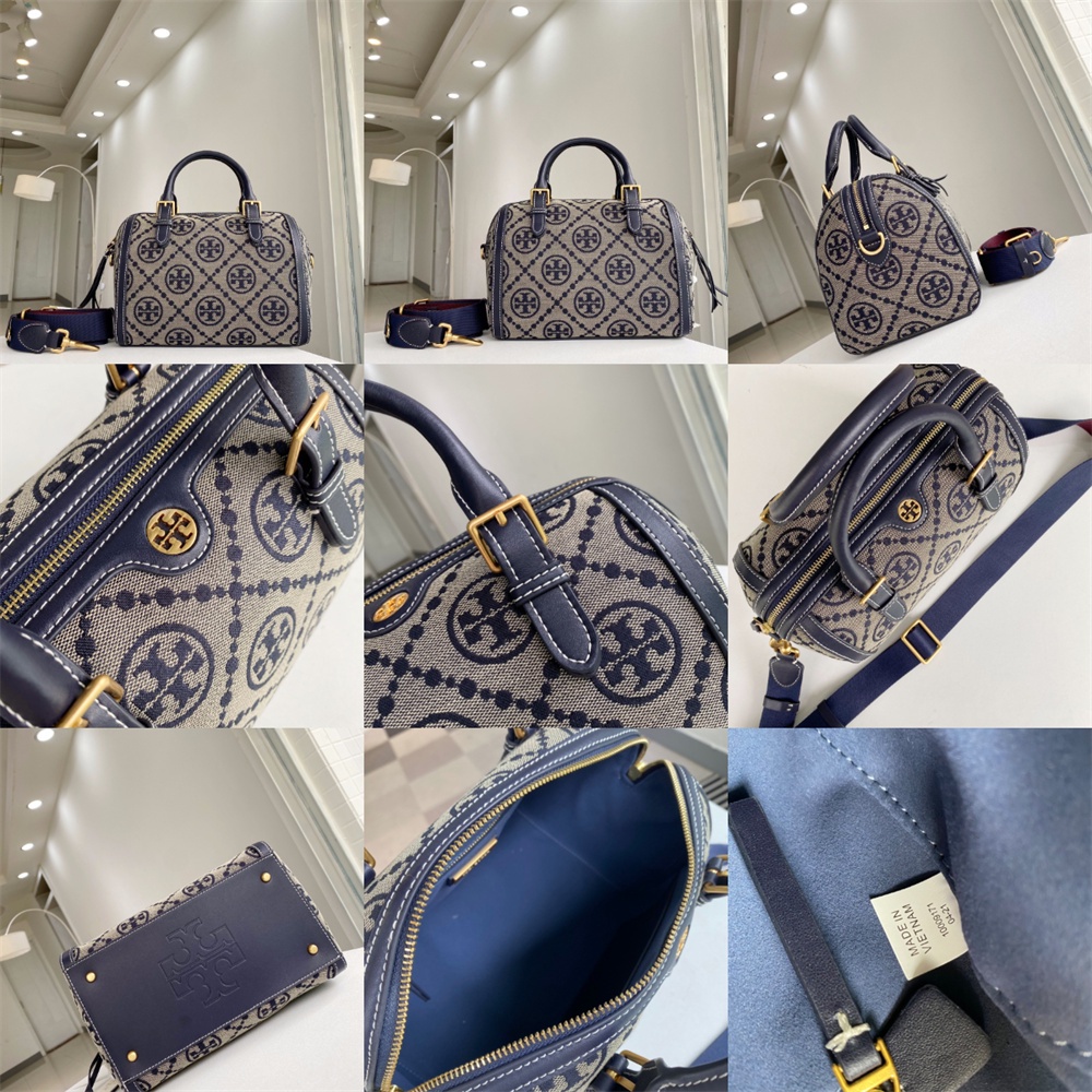 Women Handbag 82939 83970 Monogram Jacquard Barrel Crossbody Sling Pillow Bag
