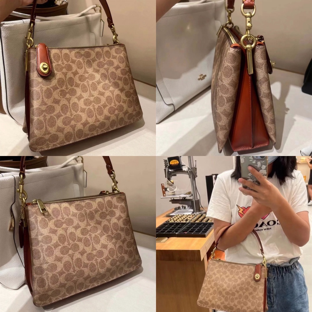 C0696 C4645 C0698 Double Zip Shoulder Women Crossbody Sling Messenger Bag
