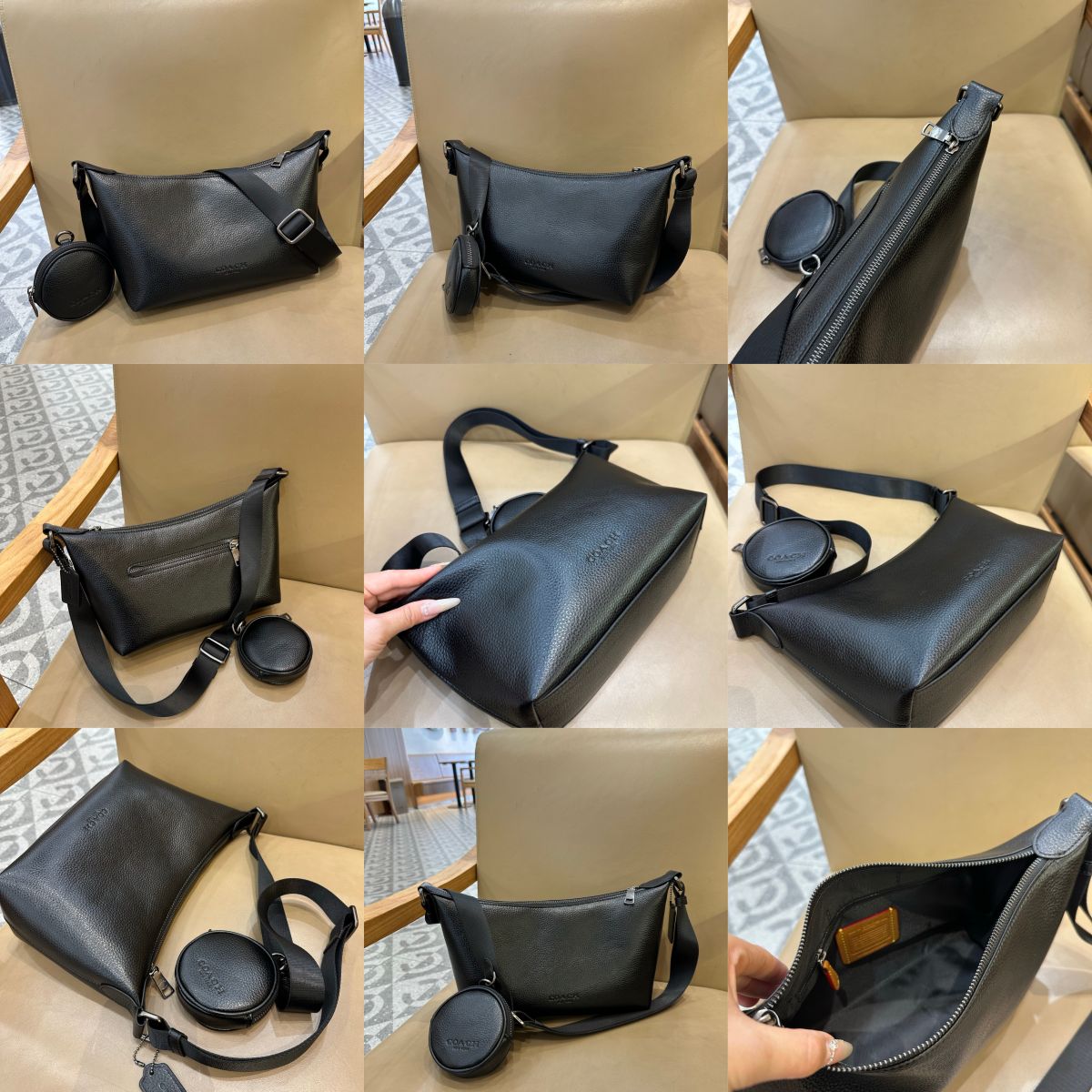 Men Handbag CCG19 CCG20 CCG21 Small Finn Crossbody Bag Pouch Signature Canvas Shoulder Bag