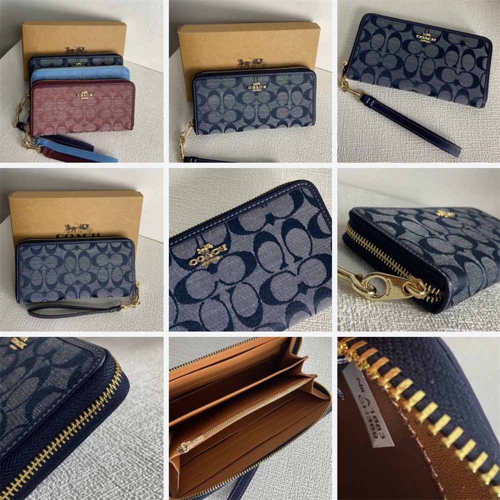 CH369 CM837 Long Zip Around Wallet Women Accordion Purse Wristlet Dompet Wanita 369 837