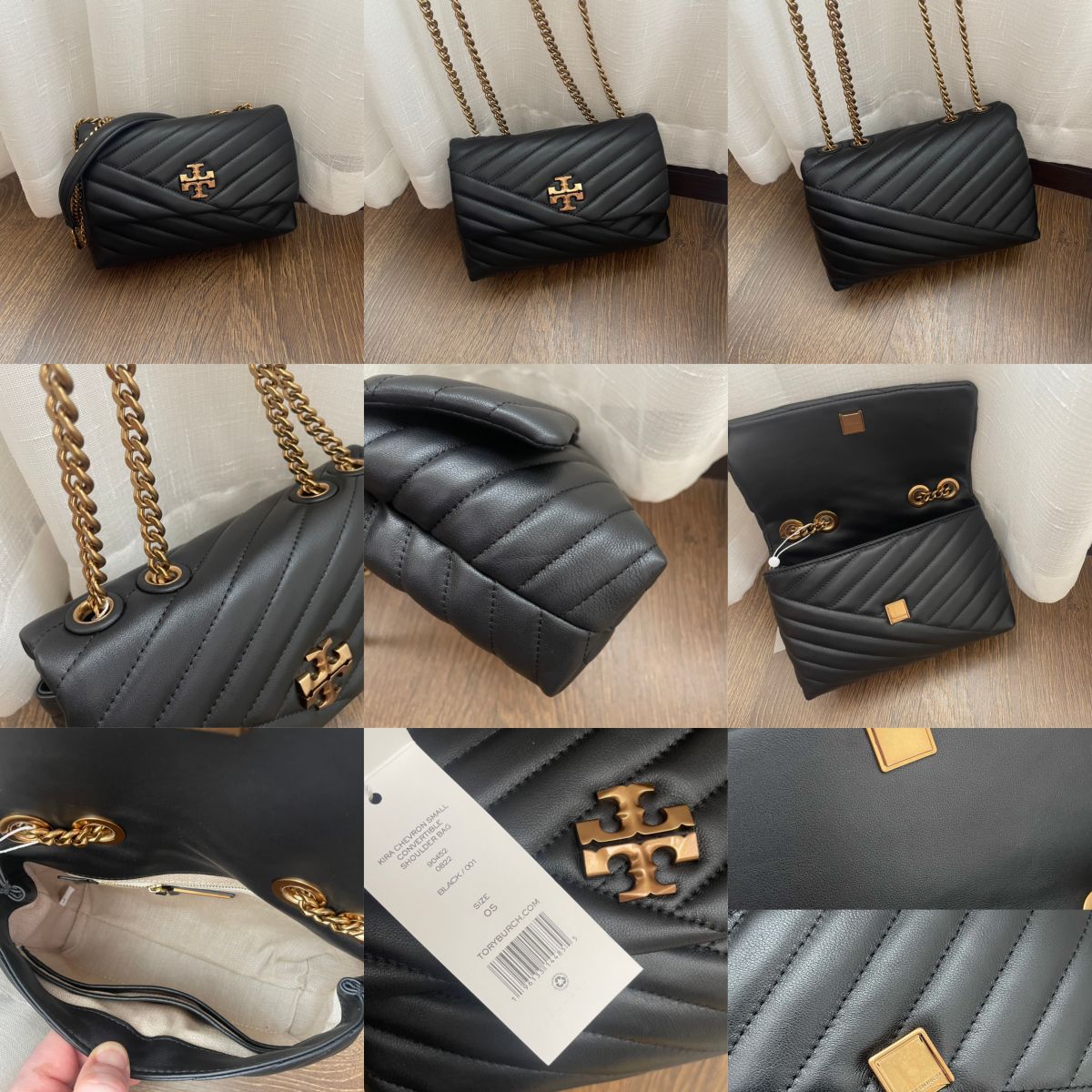 Women handbag 90452 90466 Kira Chevron Convertible Shoulder Bag