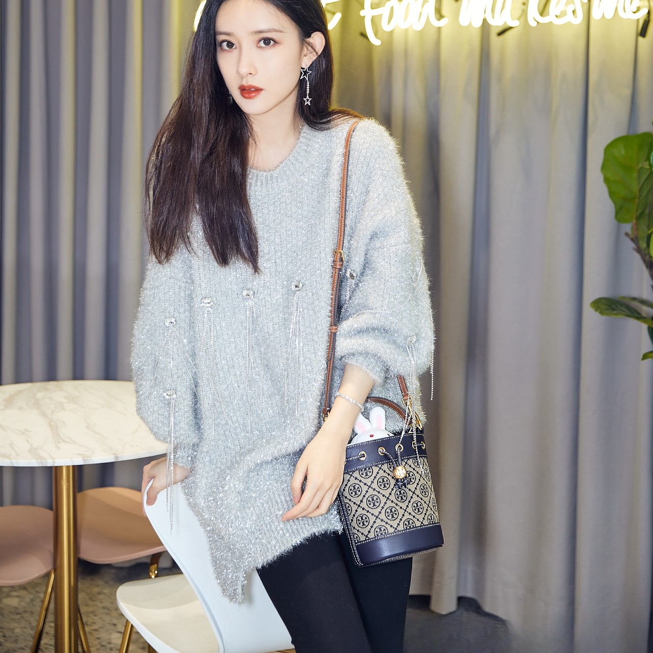 Women Handbag 79487 80534 T Monogram Jacquard Bucket Bag