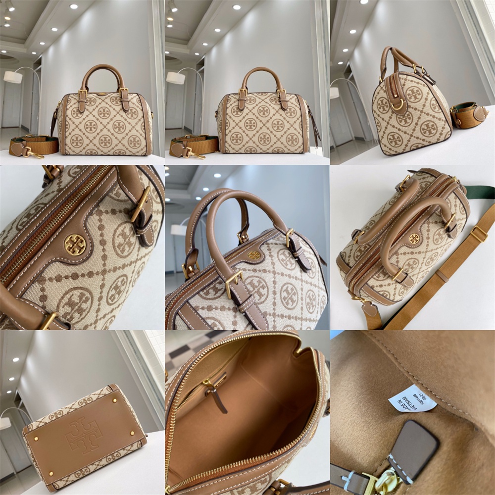 Women Handbag 82939 83970 Monogram Jacquard Barrel Crossbody Sling Pillow Bag