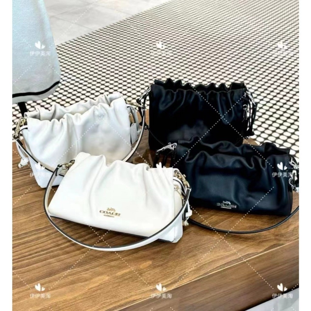 CT763 CV529 Faye Drawstring Shoulder Ruching Women Handbag Crossbody Sling Bag