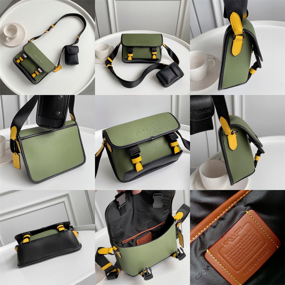 Coach C5325 C8113 CA009 League Hybrid Crossbody Men Sling Messenger Bag and Pouch