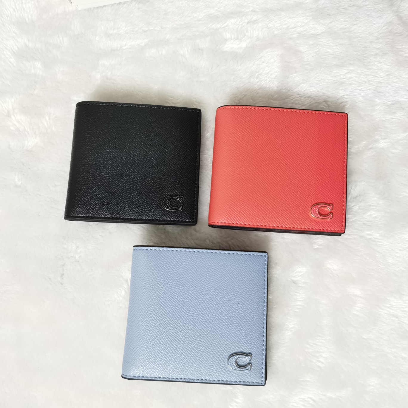 Men Handbag CJ883 Snap Coin Pocket Wallet Women Men Fold Leather Short Card Case
