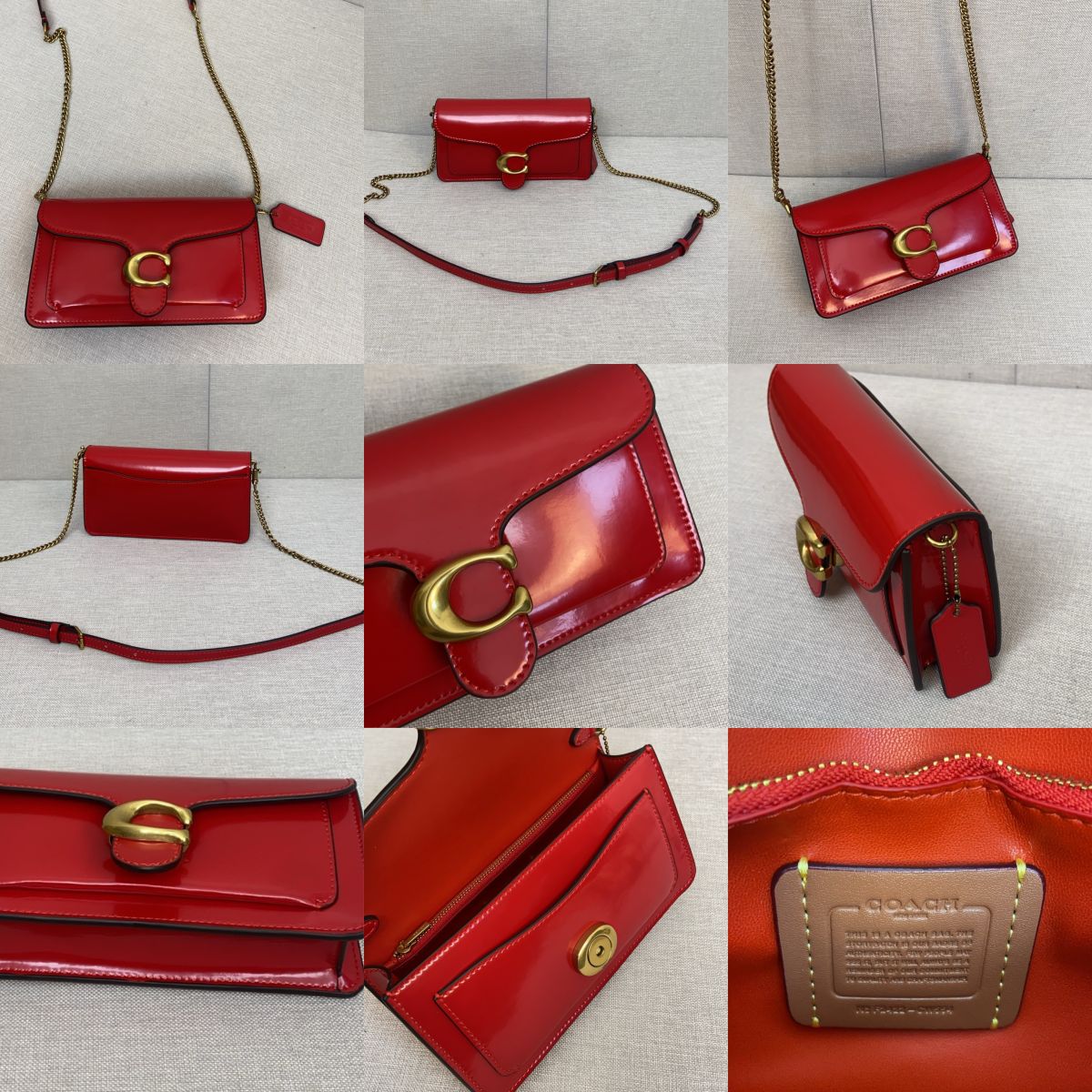 Women Handbag CW554 CE772 Tabby Patent Leather Crossbody Sling Chain Bag Wallet Clutch