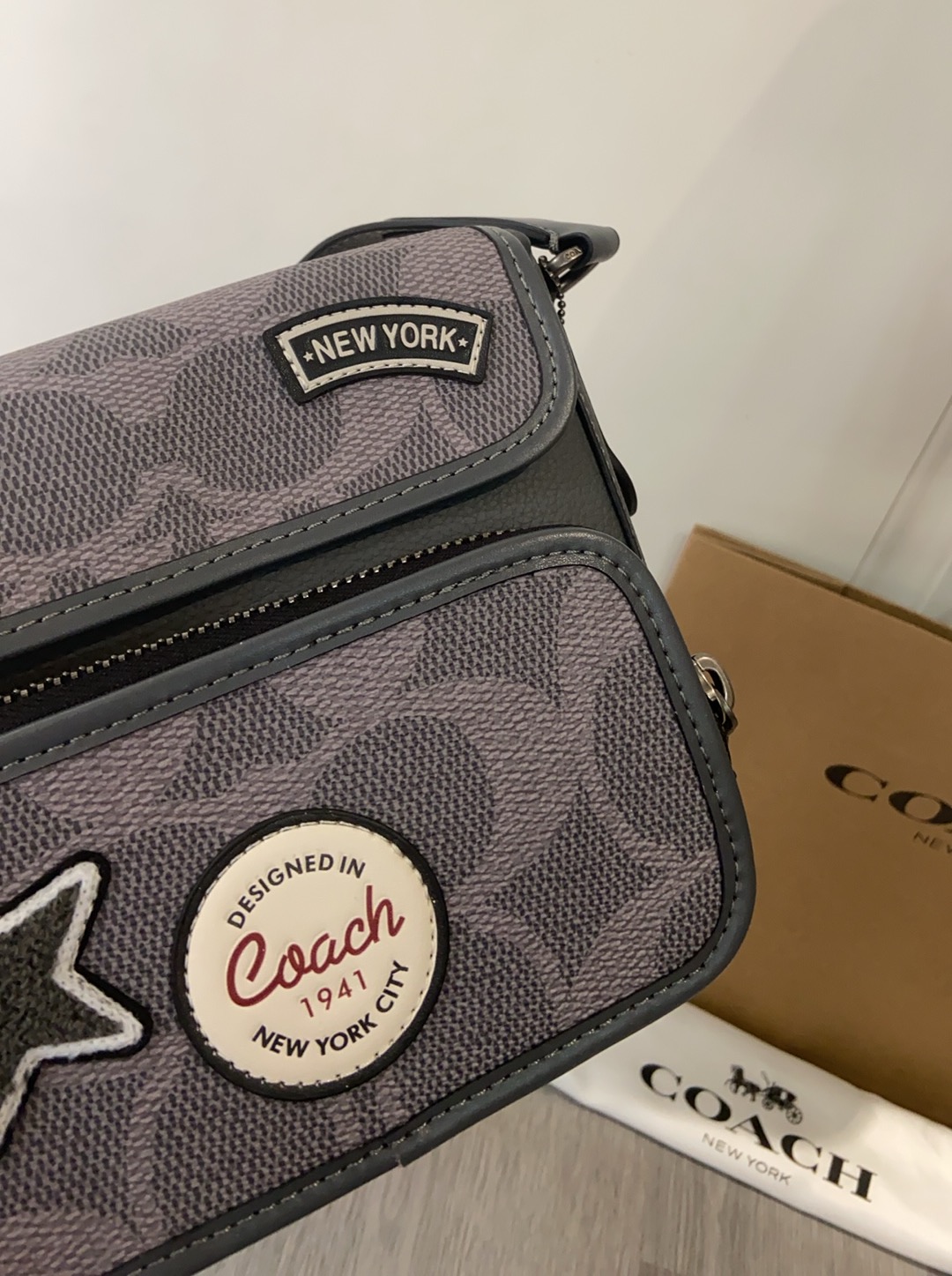 Coach X Peanuts CBI41 CCG29 Sullivan Flap Crossbody Bag In Signature Canvas With Patches