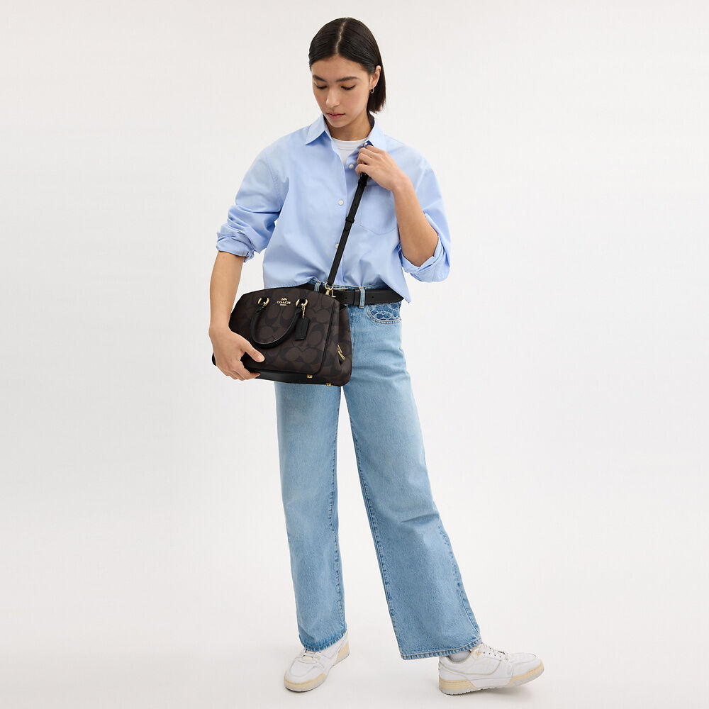Women Handbag CAL55 Savannah Carryall Bag In Signature Canvas Satchel Sling Bag