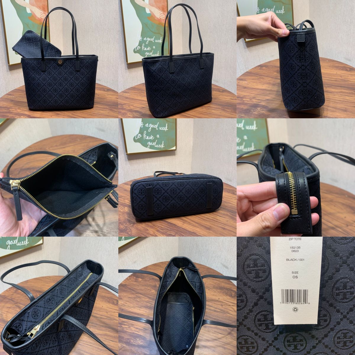 Women Handbag 152135 152299 152301 152302 T MONOGRAM ZIP TOTE Shoulder Bag
