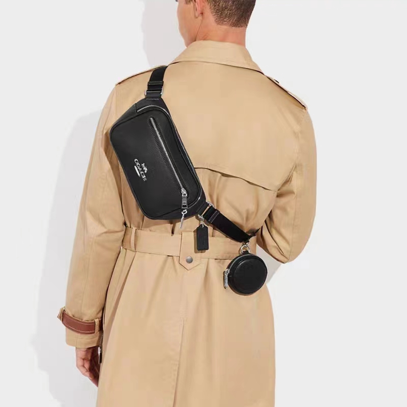 CJ506 CJ507 men  Elias belt bag leather chest bag