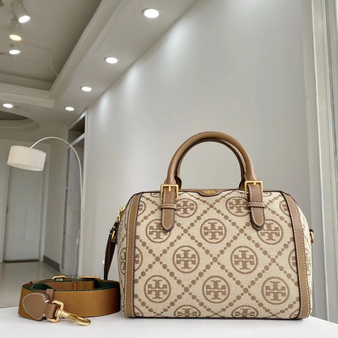 Women Handbag 82939 83970 Monogram Jacquard Barrel Crossbody Sling Pillow Bag
