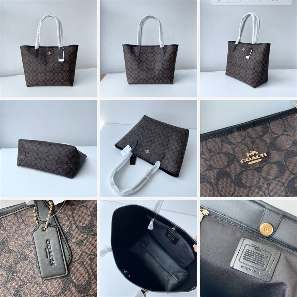 5696 CL421 City Tote in Signature Canvas Women Shoulder Shopping Bag