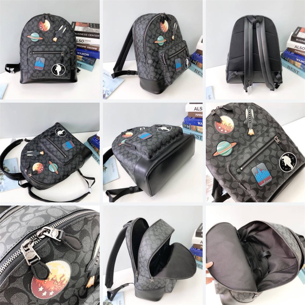 2736 3001 29040 5511 C4030 2854 3184 23251 28313 CB909 West Backpack Varsity Stripe Women Men Laptop Bag