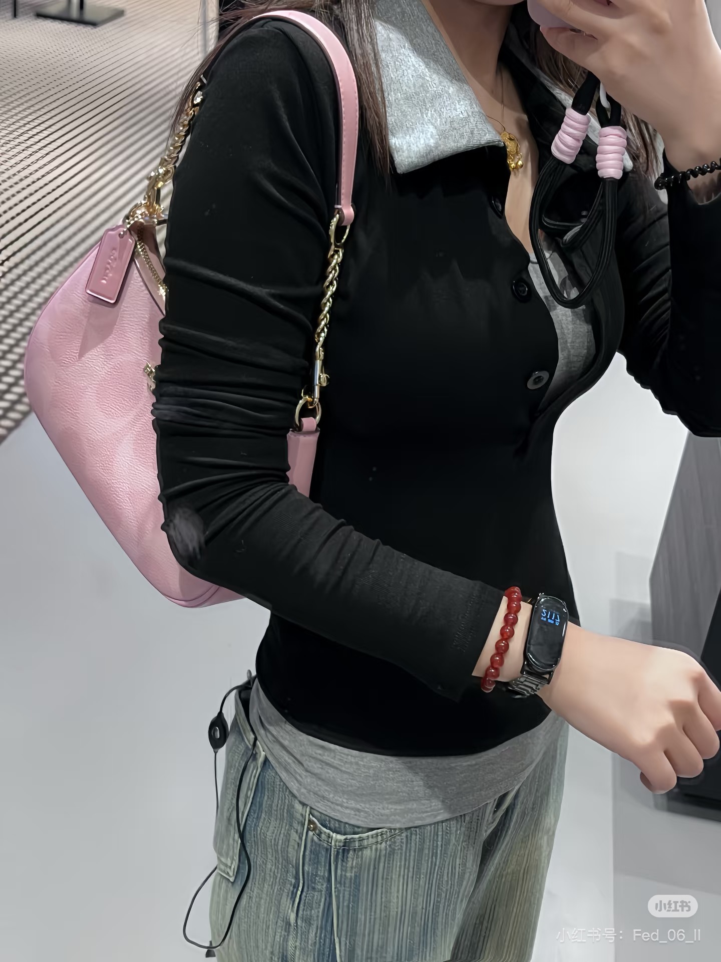 Women handbag CAL51 Teri In Signature Canvas sling chain Shoulder Bag