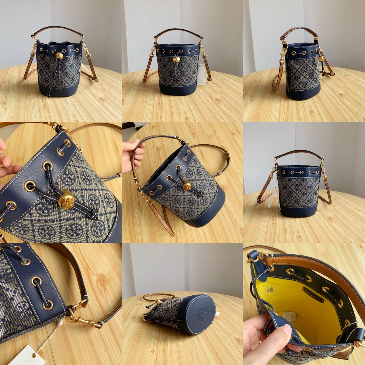 Women Handbag 79487 80534 T Monogram Jacquard Bucket Bag