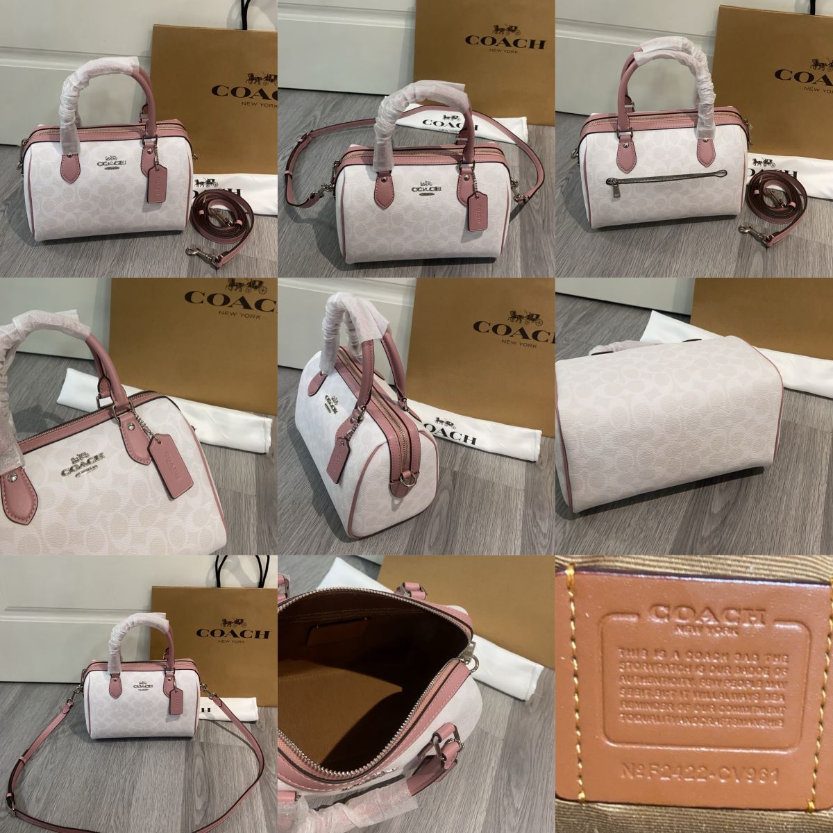 Women Handbag CV961 CW376 CY679 Rowan Satchel In Signature Canvas Boston Bag