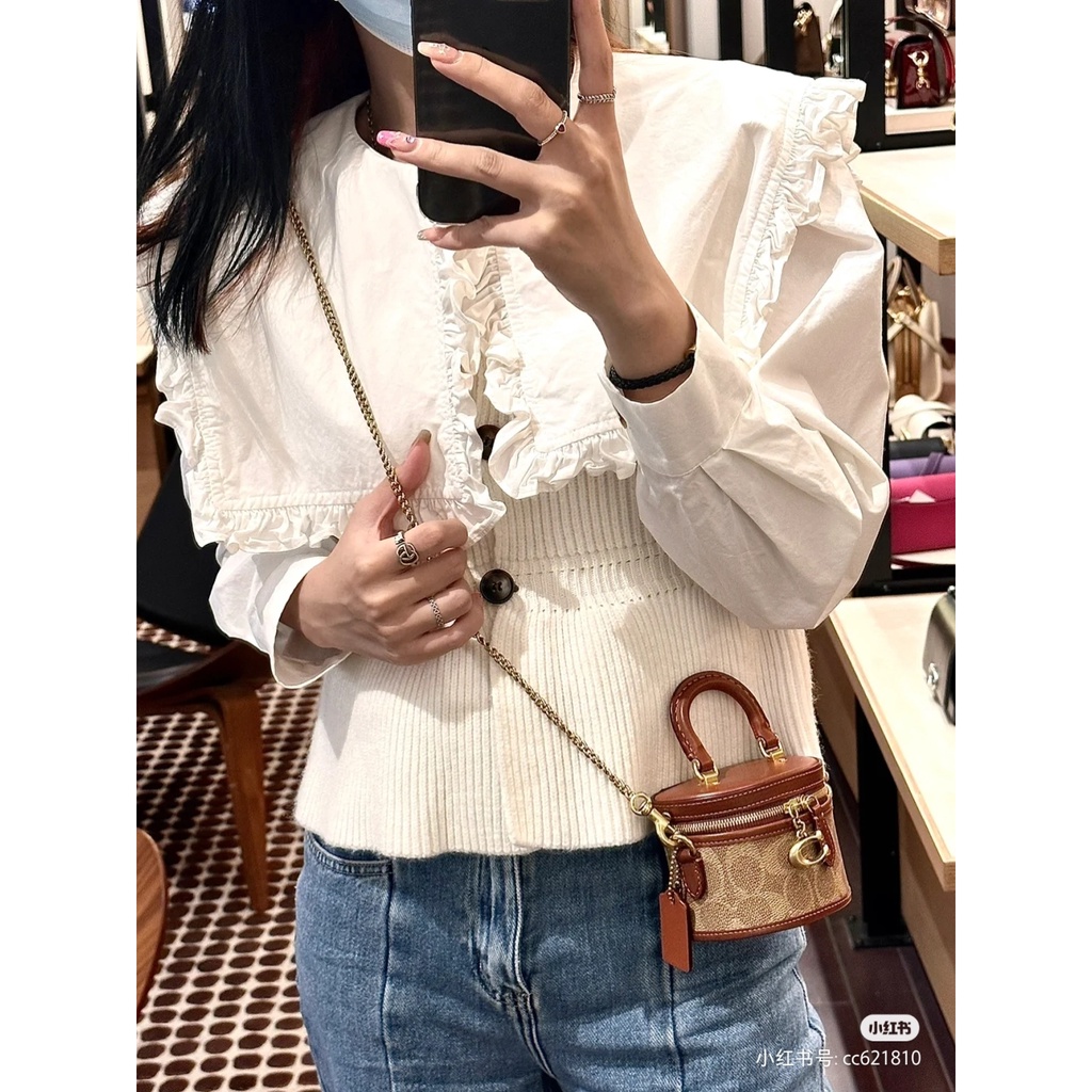 Coach CE768 CE769 CN596 Trail Crossbody 12 Women Handbag Sling Chain Cosmetic Bag