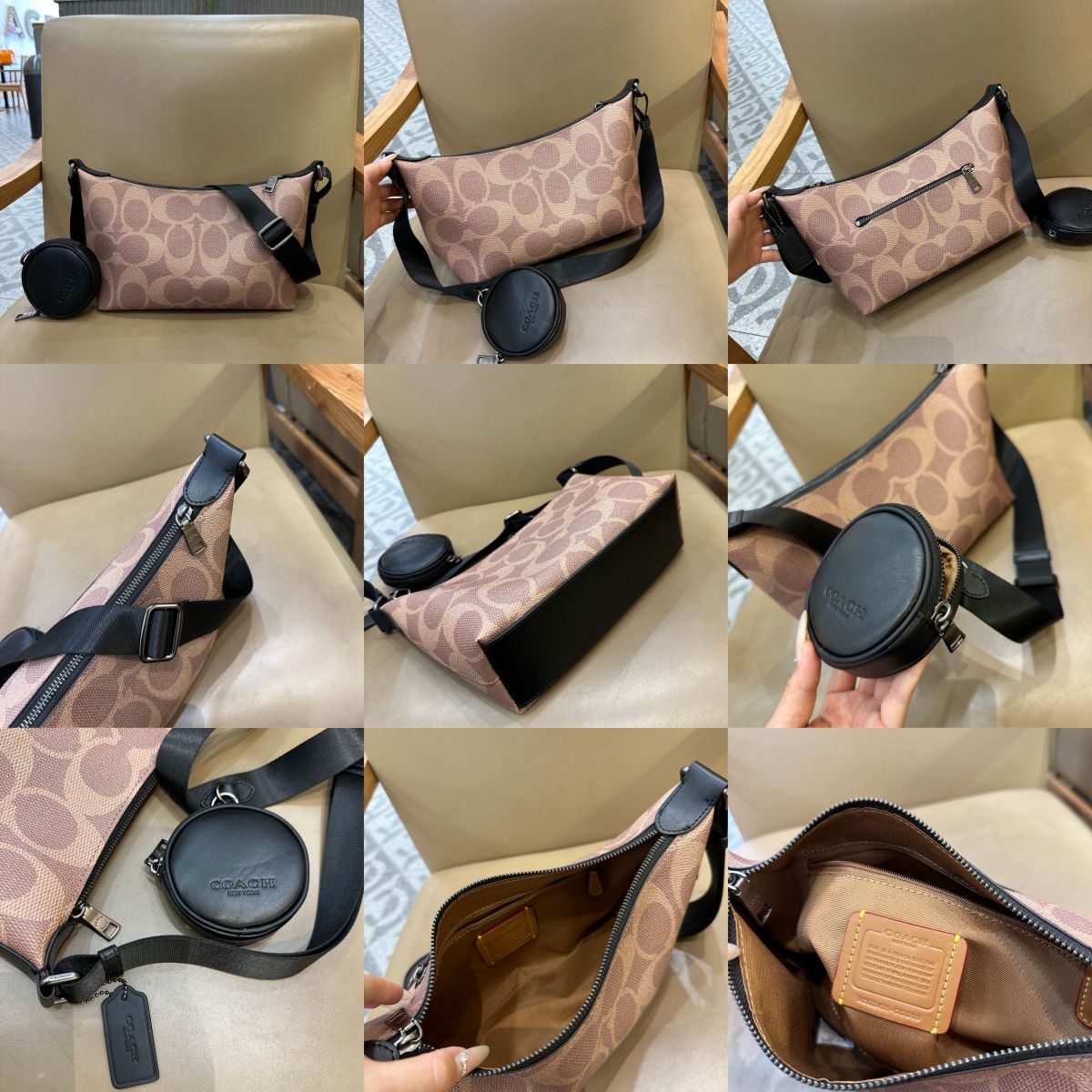 Men Handbag CCG19 CCG20 CCG21 Small Finn Crossbody Bag Pouch Signature Canvas Shoulder Bag