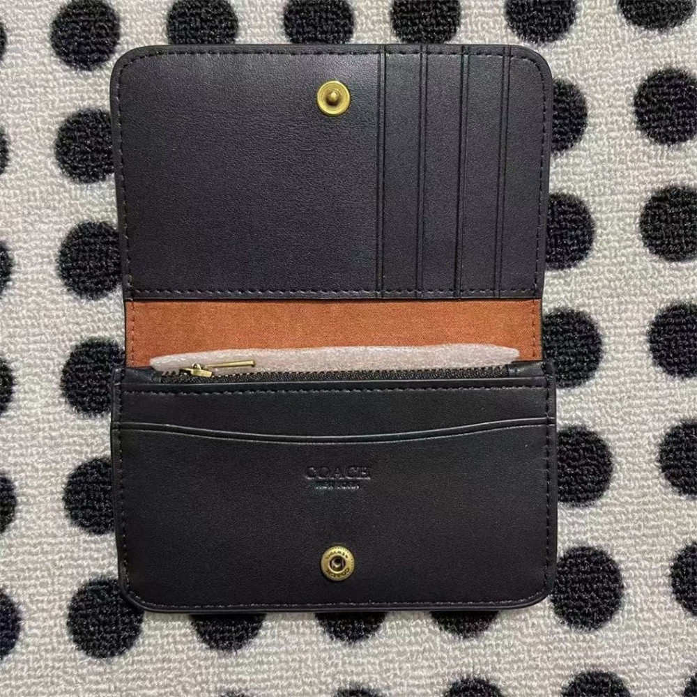 C5870 C4818 Slim Card Case Women Men Fold Purse Snap Wallet