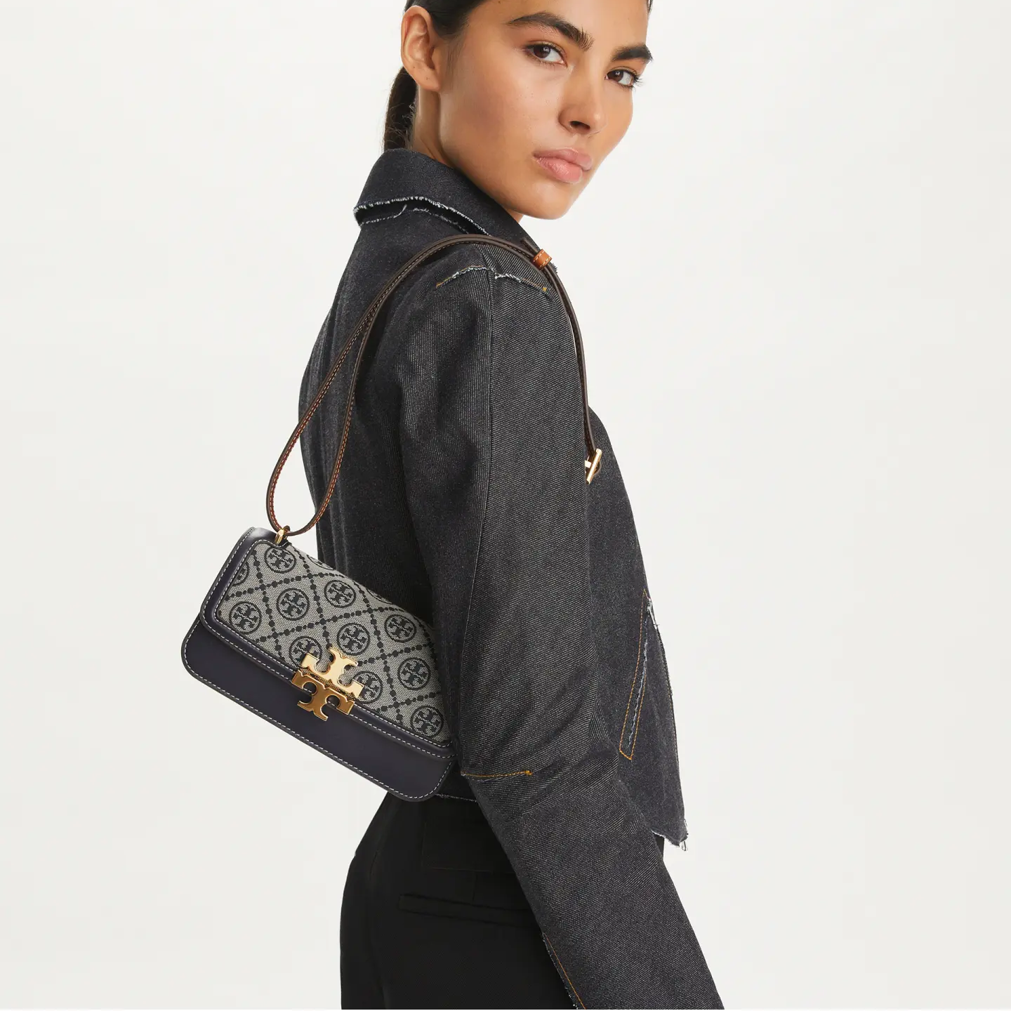 Women Handbag 159013 Eleanor T Monogram Shoulder Bag