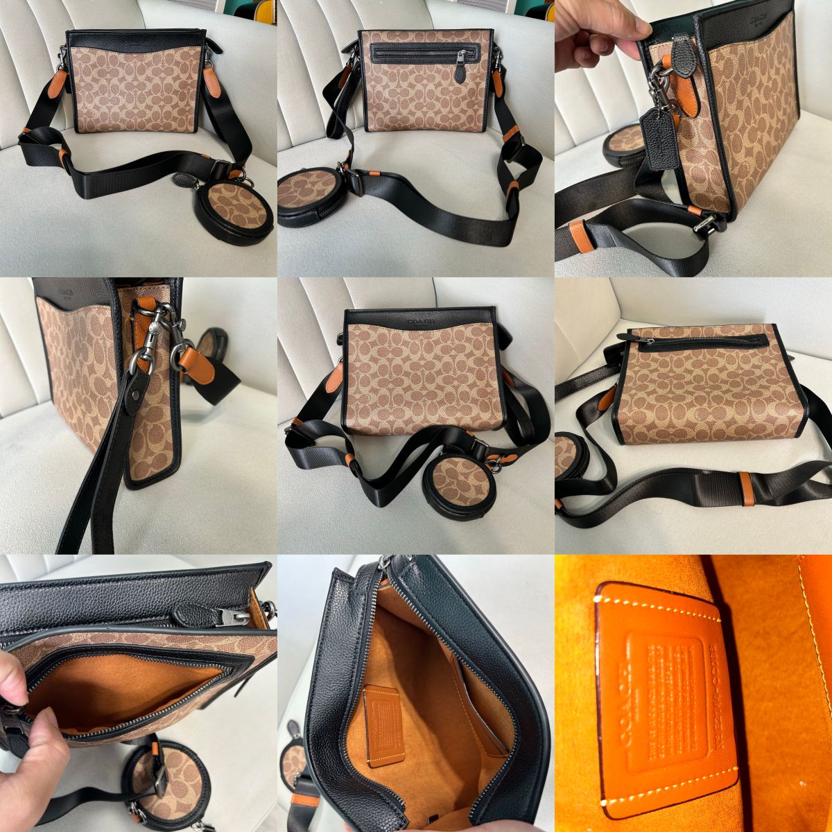 Coach CC087 CC088 CW667 CP445 Hitch Convertible Crossbody With Hybrid Pouch Women Men Sling Messenger Bag Wristlet