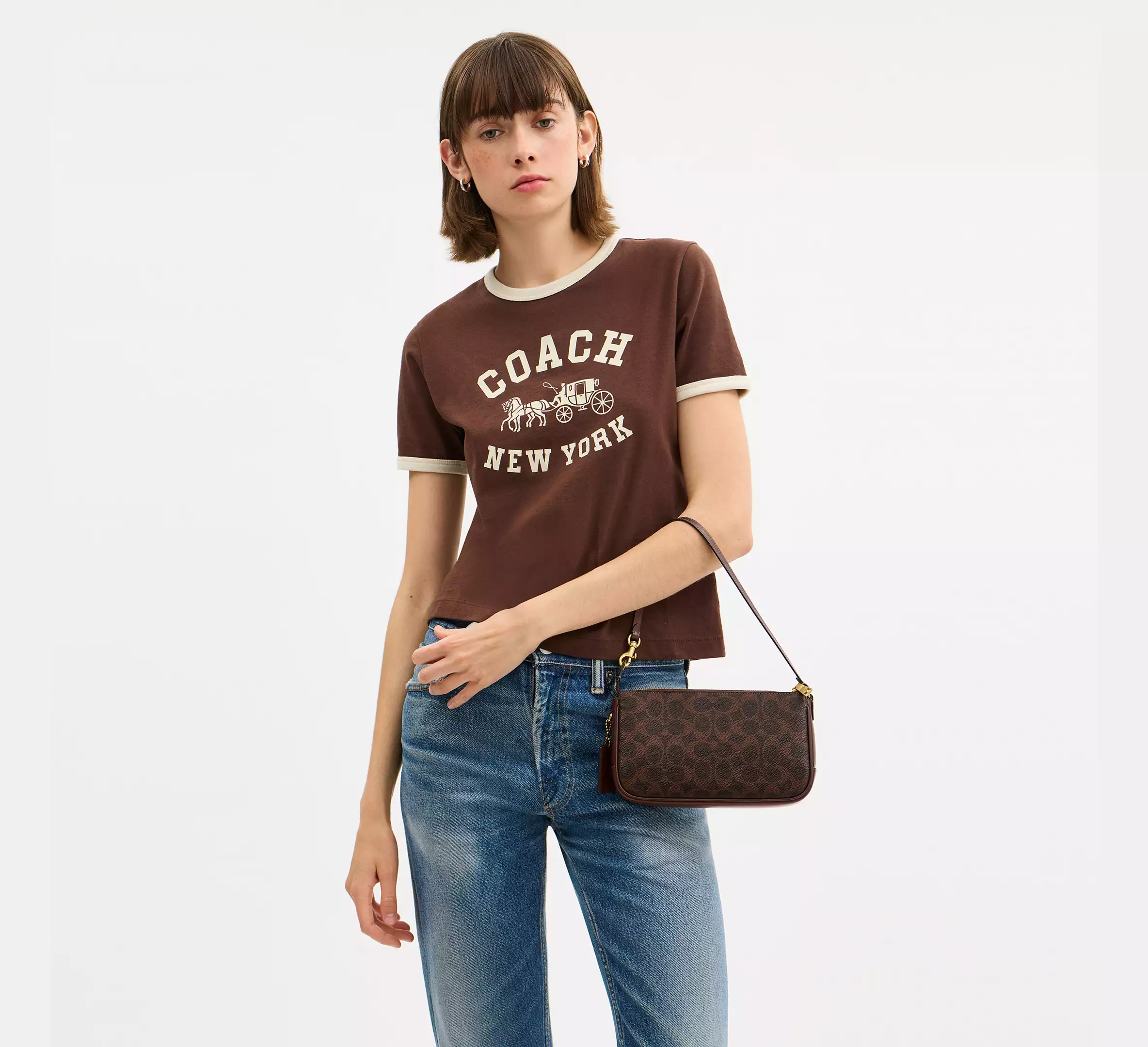 Women Handbag CCC41 CCC42 Plaza 21 Bag In Signature Canvas shoulder bag Wristlet