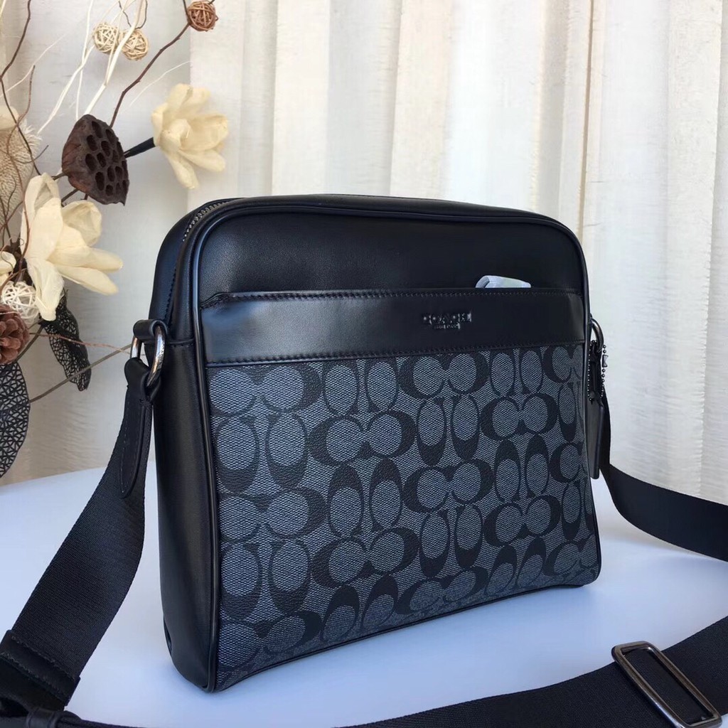 Coach F24876 F28456 F28455 F26079 Charles Camera Signature Leather Men Crossbody Sling Messenger Bag