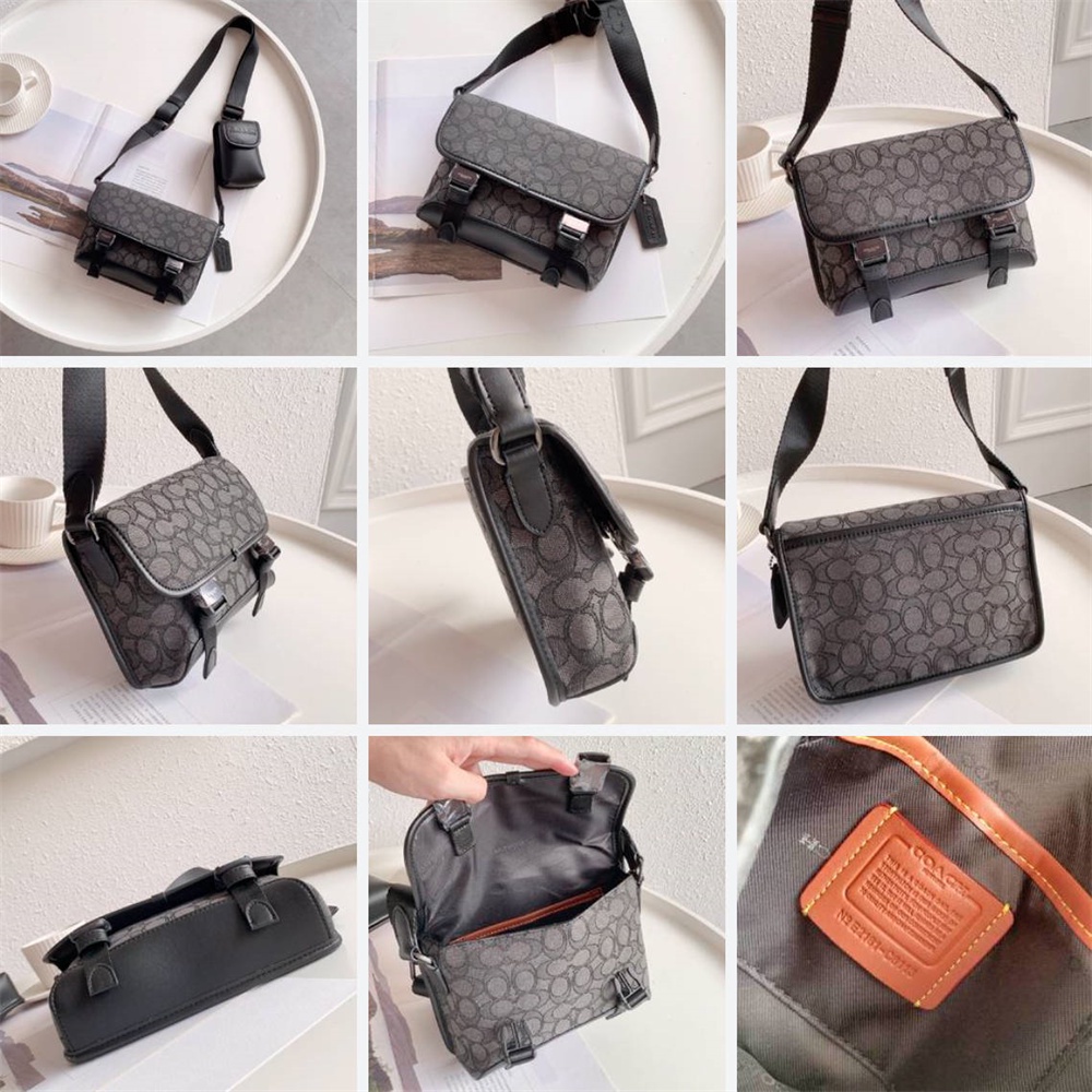 Coach C5325 C8113 CA009 League Hybrid Crossbody Men Sling Messenger Bag and Pouch