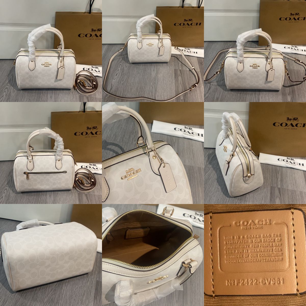 Women Handbag CV961 CW376 CY679 Rowan Satchel In Signature Canvas Boston Bag
