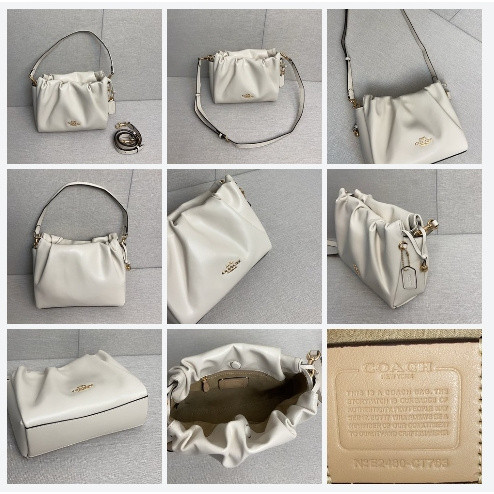 CT763 CV529 Faye Drawstring Shoulder Ruching Women Handbag Crossbody Sling Bag