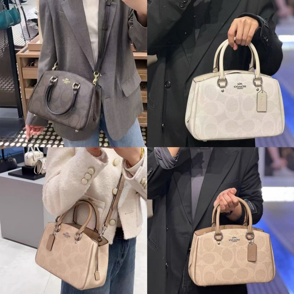 Women Handbag CAL53 Savannah Small Carryall Bag In Signature Canvas Satchel Sling Bag