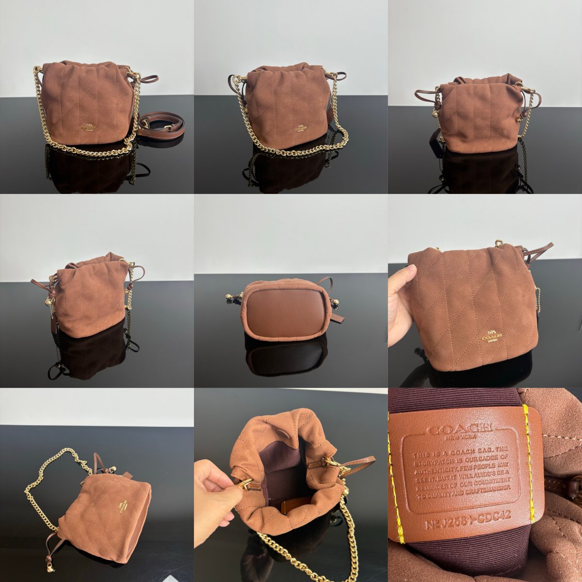 Women Handbag CDB67  CDB69  CDC42 Faye Mini Drawstring Bag With Quilting Bucket Shoulder Sling Chain Bag