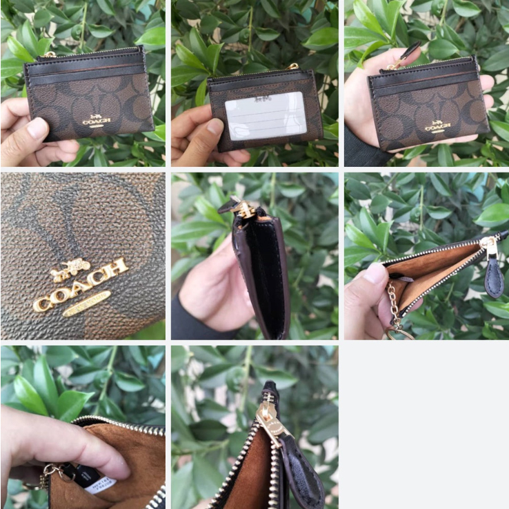 88250 88208 C7680 C7681 C1897 CC821 Mini Skinny ID Case Women Men Card Holder Wallet Zip Coin Pouch Keychain