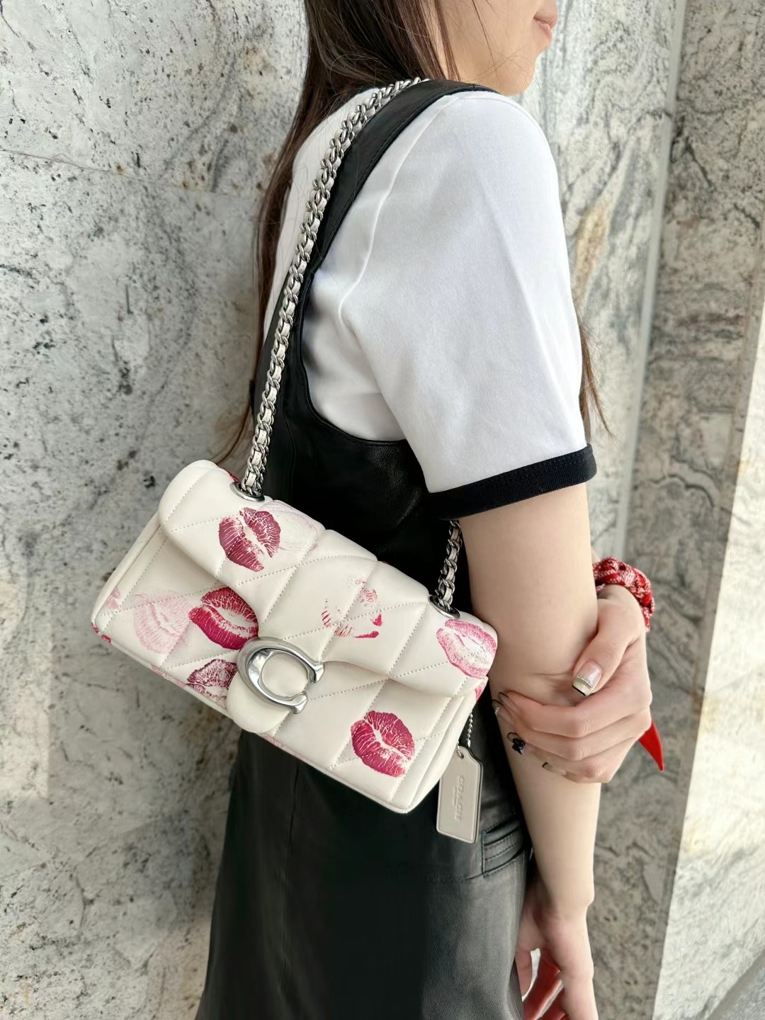 Women Handbag CR702 CR705 CR114 Tabby 20 26 Quilting Lip Print Chain Shoulder Bag
