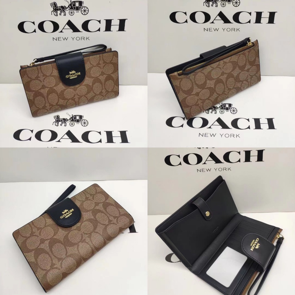 Women Handbag C2874 C4607 C2873 C3722 C3371 C2869 C8729 C8676 CC869 C4182 Tech Phone Wallet Women Long Fold Zip Purse Wristlet