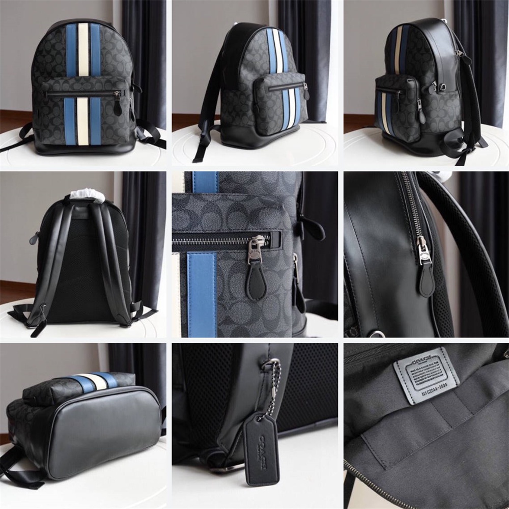 2736 3001 29040 5511 C4030 2854 3184 23251 28313 CB909 West Backpack Varsity Stripe Women Men Laptop Bag