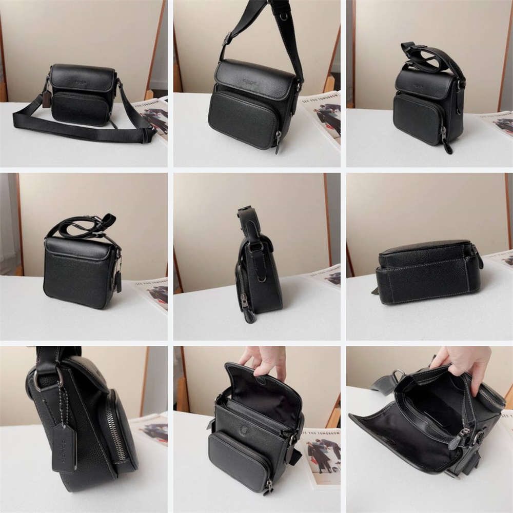 Coach C9870 C9871 CC032 CN729 Sullivan Flap Crossbody In Signature Canvas Men Sling Messenger Bag 9870 9871 032 729