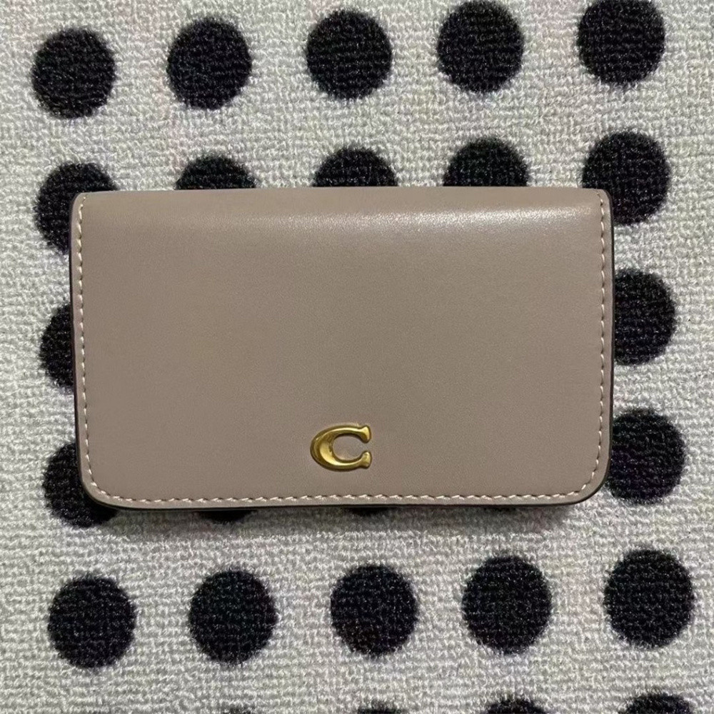 C5870 C4818 Slim Card Case Women Men Fold Purse Snap Wallet