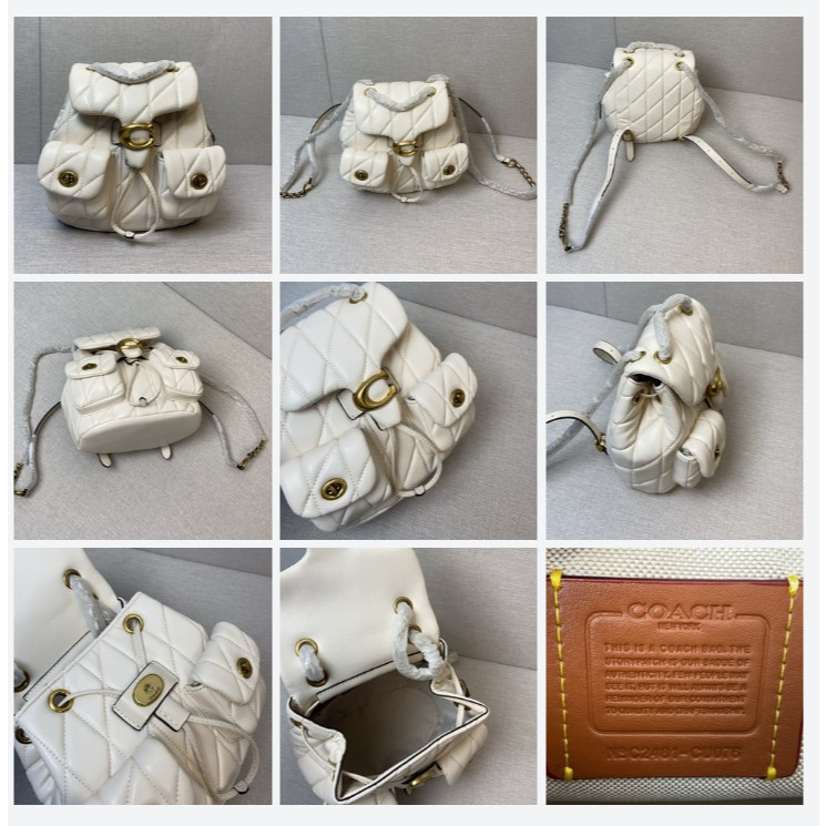 CU076 CU077 CW610 CZ747 Tabby Quilted Backpack Women Converible Crossbody Handbag Sling Chain Bag